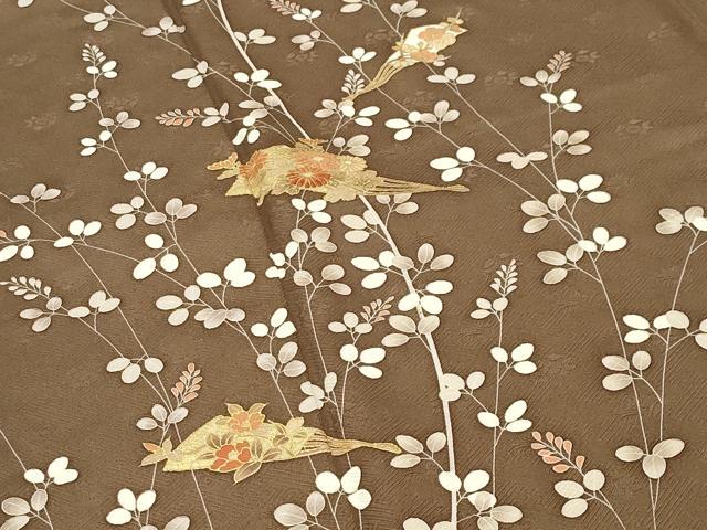 平和屋着物●訪問着　扇面花文　金彩　正絹　逸品　CABD8853gh