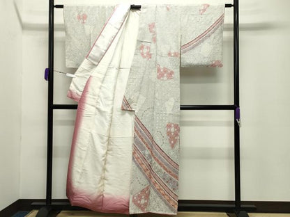 平和屋着物●訪問着　総絞り　切嵌花文　正絹　逸品　CABD8854gh