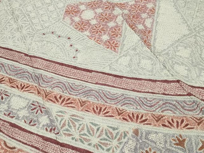 平和屋着物●訪問着　総絞り　切嵌花文　正絹　逸品　CABD8854gh