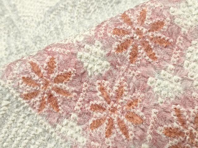 平和屋着物●訪問着　総絞り　切嵌花文　正絹　逸品　CABD8854gh