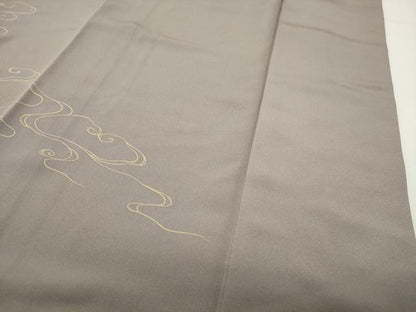 平和屋着物●訪問着　駒刺繍　流水花文　金彩　正絹　逸品　CABD8855gh