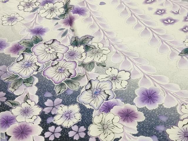 平和屋着物●訪問着　本場染大島紬　辻が花　絞り　正絹　逸品　CABD8858gh