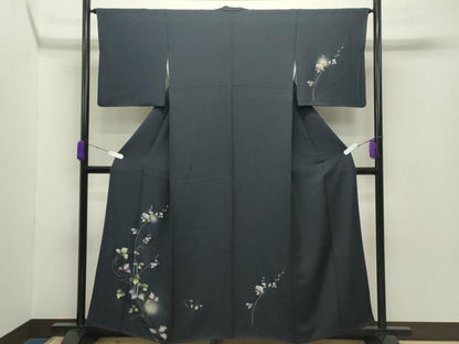平和屋着物●訪問着　花唐草文　蛍暈し　金彩　正絹　逸品　CABD8859gh