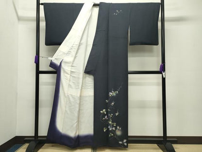 平和屋着物●訪問着　花唐草文　蛍暈し　金彩　正絹　逸品　CABD8859gh