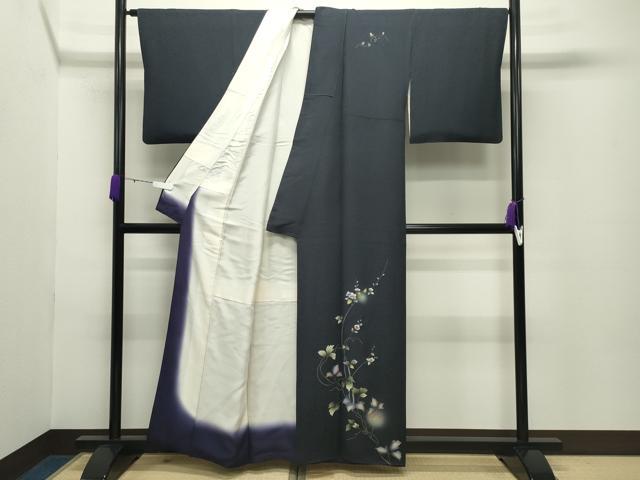 平和屋着物●訪問着　花唐草文　蛍暈し　金彩　正絹　逸品　CABD8859gh