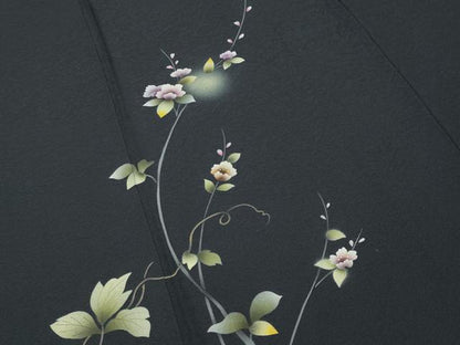 平和屋着物●訪問着　花唐草文　蛍暈し　金彩　正絹　逸品　CABD8859gh