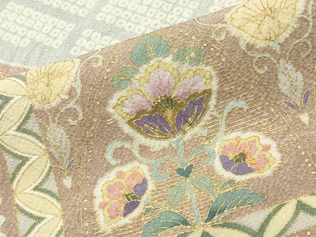 平和屋着物●TOKI志すい キモノモードオリジナルブランド　訪問着　駒刺繍　更紗花唐草文　暈し染め　金彩　正絹　逸品　CABD8860gh