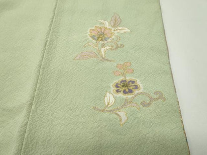 平和屋着物●TOKI志すい キモノモードオリジナルブランド　訪問着　駒刺繍　更紗花唐草文　暈し染め　金彩　正絹　逸品　CABD8860gh