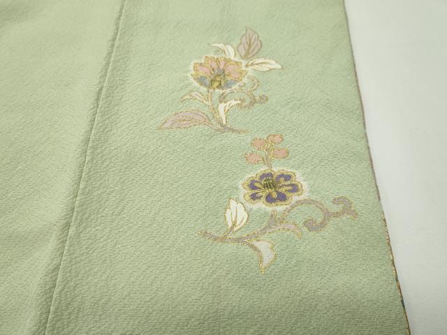 平和屋着物●TOKI志すい キモノモードオリジナルブランド　訪問着　駒刺繍　更紗花唐草文　暈し染め　金彩　正絹　逸品　CABD8860gh
