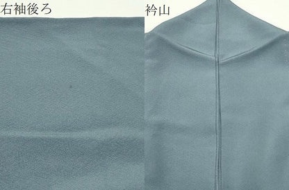 平和屋着物●上質な色無地　湊鼠色　正絹　逸品　CABD8862gh