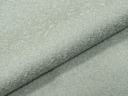平和屋着物●上質な色無地　舞花地紋　灰青色　正絹　逸品　未使用　CABD8866gh