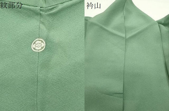 平和屋着物●上質な色無地　柳染色　正絹　逸品　CABD8867gh