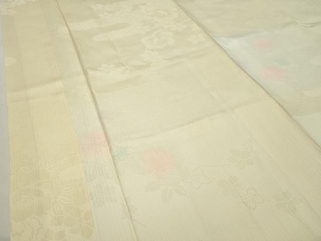 平和屋着物●長襦袢　袷　エ霞花地紋　暈し染め　半衿刺繍　正絹　逸品　CABD8869gh