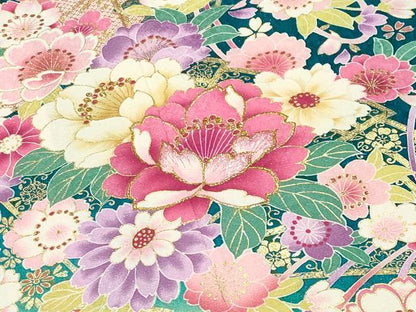 平和屋着物●豪華振袖　刺繍　舞花文　暈し染め　金彩　銀通し地　正絹　逸品　CABD8877gh