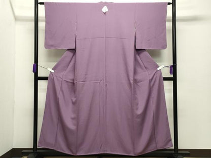 平和屋着物●上質な色無地　二藍色　正絹　逸品　未使用　CABD8878gh