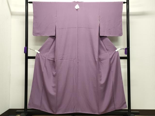 平和屋着物●上質な色無地　二藍色　正絹　逸品　未使用　CABD8878gh
