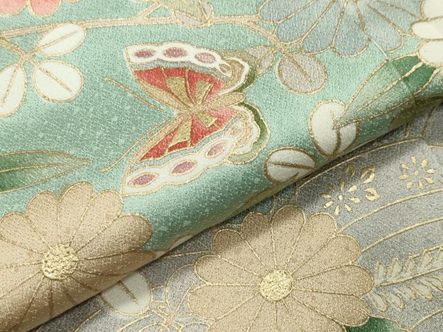 平和屋着物●訪問着　立波舞蝶文　暈し染め　金彩　正絹　逸品　未使用　CABD8880gh