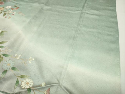 平和屋着物●訪問着　立波舞蝶文　暈し染め　金彩　正絹　逸品　未使用　CABD8880gh