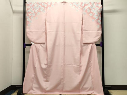 平和屋着物●小振袖　二尺袖　舞桜文　暈し染め　洗える着物　CABD8883gh