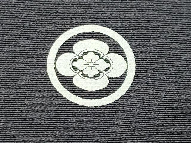 平和屋着物●訪問着　型染め　道長草花文　正絹　逸品　CABD8884gh