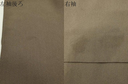 平和屋着物●江戸小紋　万筋　榛色×憲法黒茶色　正絹　逸品　CABD8885gh