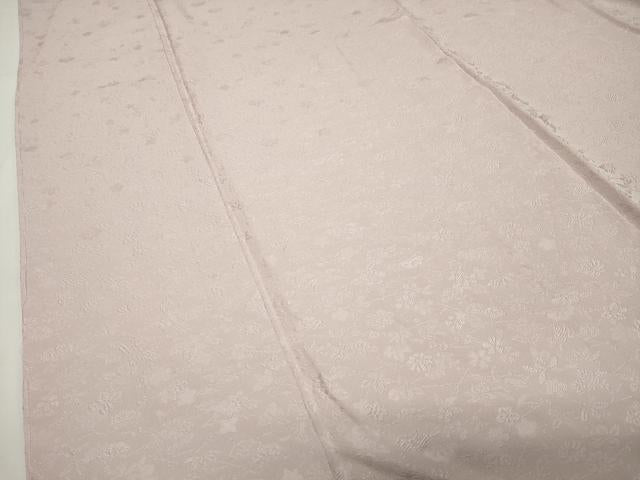 平和屋着物●上質な色無地　松竹梅地紋　薄桜色　京都きもの友禅扱い　ロング丈　正絹　逸品　未使用　CABD8886gh
