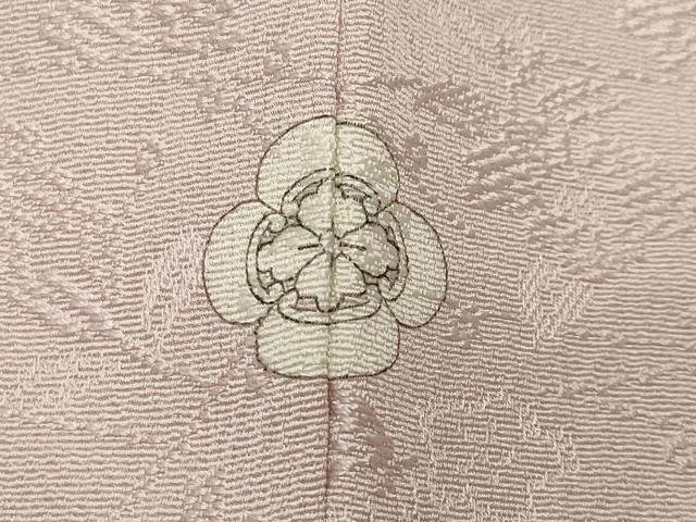 平和屋着物●上質な色無地　松竹梅地紋　薄桜色　京都きもの友禅扱い　ロング丈　正絹　逸品　未使用　CABD8886gh
