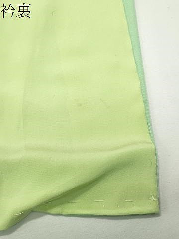 平和屋着物●上質な色無地　枝梅地紋　苗色　正絹　逸品　未使用　CABD8890gh