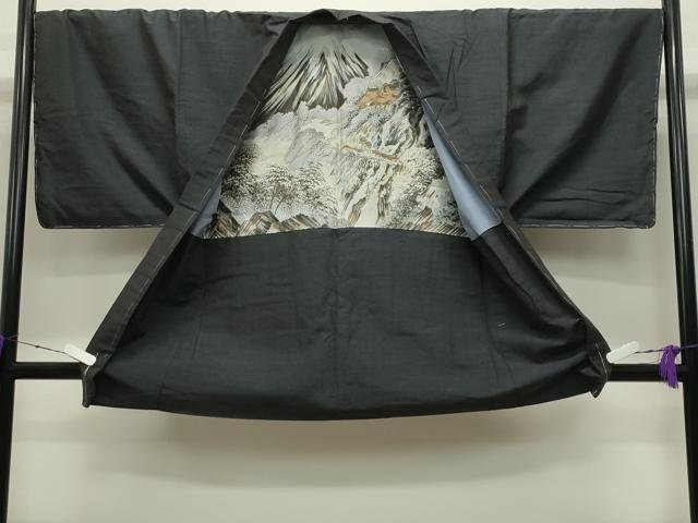 平和屋着物●男性　紬　アンサンブル　霞文　正絹　逸品　未使用　CABD8891gh