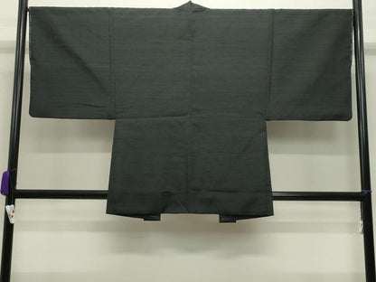 平和屋着物●男性　紬　アンサンブル　色無地　蝋色　正絹　逸品　未使用　CABD8892gh