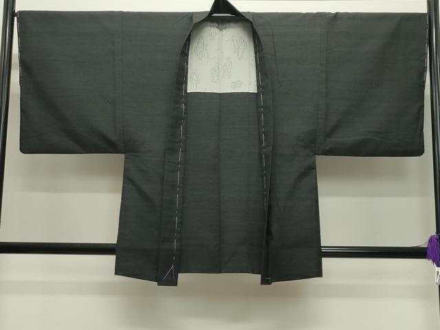 平和屋着物●男性　紬　アンサンブル　色無地　蝋色　正絹　逸品　未使用　CABD8892gh