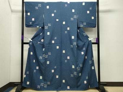 平和屋着物●上質な小紋　跳兎　正絹　逸品　CABD8895gh