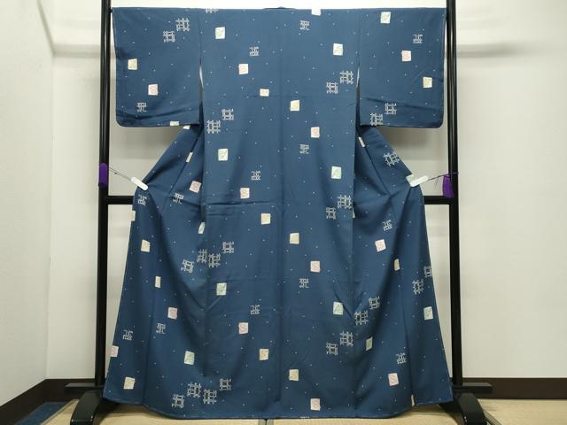 平和屋着物●上質な小紋　跳兎　正絹　逸品　CABD8895gh