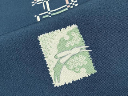平和屋着物●上質な小紋　跳兎　正絹　逸品　CABD8895gh