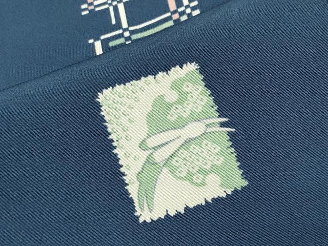 平和屋着物●上質な小紋　跳兎　正絹　逸品　CABD8895gh
