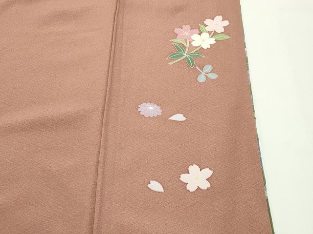 平和屋着物●訪問着　友禅　枝花文　暈し染め　正絹　逸品　CABD8896gh