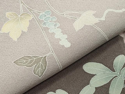 平和屋着物●訪問着　友禅　作家物　葡萄蔦の葉花文　暈し染め　正絹　逸品　未使用　CABD8900gh