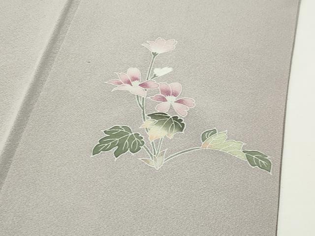 平和屋着物●訪問着　友禅　作家物　葡萄蔦の葉花文　暈し染め　正絹　逸品　未使用　CABD8900gh