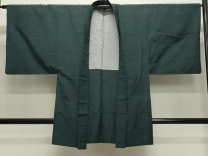 平和屋着物●男性　紬　アンサンブル・長襦袢セット　霞文　正絹　逸品　CABD8901gh