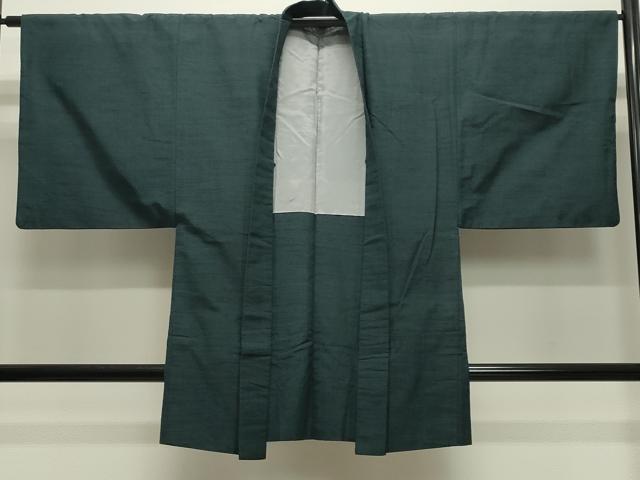 平和屋着物●男性　紬　アンサンブル・長襦袢セット　霞文　正絹　逸品　CABD8901gh