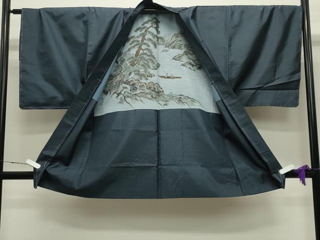 平和屋着物●男性　本場大島紬　アンサンブル・長襦袢セット　100亀甲　総詰め　正絹　逸品　CABD8902gh