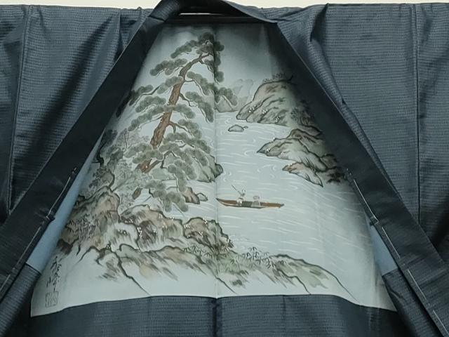 平和屋着物●男性　本場大島紬　アンサンブル・長襦袢セット　100亀甲　総詰め　正絹　逸品　CABD8902gh
