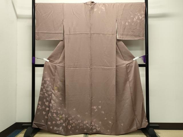 平和屋着物●訪問着　竹屋町刺繍　万寿菊　暈し染め　金彩　正絹　逸品　CABD8904gh