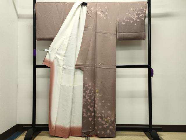 平和屋着物●訪問着　竹屋町刺繍　万寿菊　暈し染め　金彩　正絹　逸品　CABD8904gh