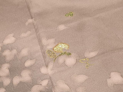 平和屋着物●訪問着　竹屋町刺繍　万寿菊　暈し染め　金彩　正絹　逸品　CABD8904gh