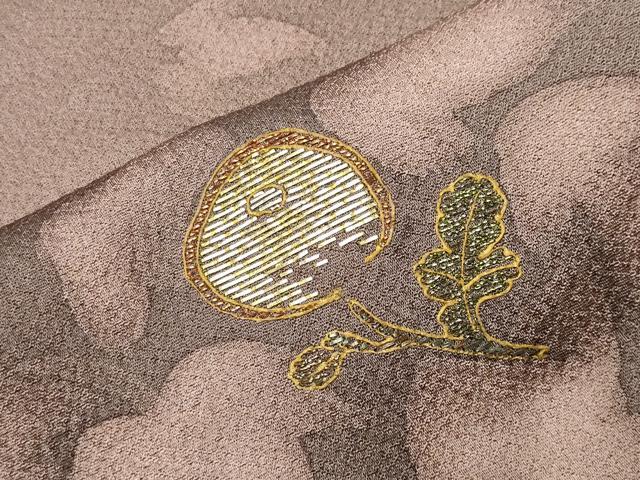 平和屋着物●訪問着　竹屋町刺繍　万寿菊　暈し染め　金彩　正絹　逸品　CABD8904gh
