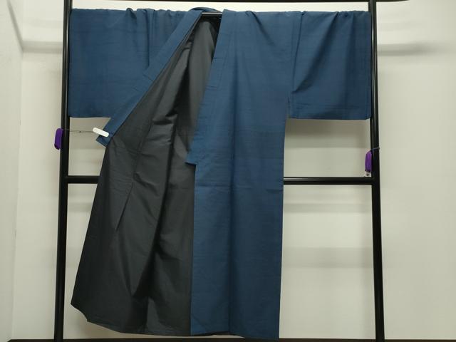 平和屋着物●男性　紬　霞文　証紙付き　キングサイズ　正絹　逸品　CABD8906gh