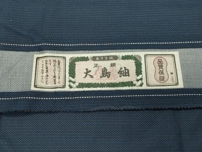 平和屋着物●男性　大島紬　アンサンブル　100亀甲　総詰め　証紙付き　正絹　逸品　未使用　CABD8908gh