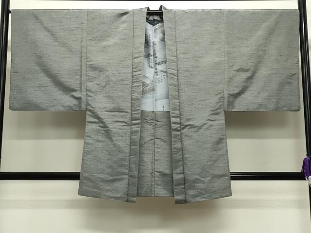 平和屋着物●男性　紬　アンサンブル　霞文　正絹　逸品　CABD8909gh