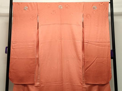 平和屋着物●豪華振袖　紗綾型花丸文　暈し染め　正絹　逸品　CABD8910gh